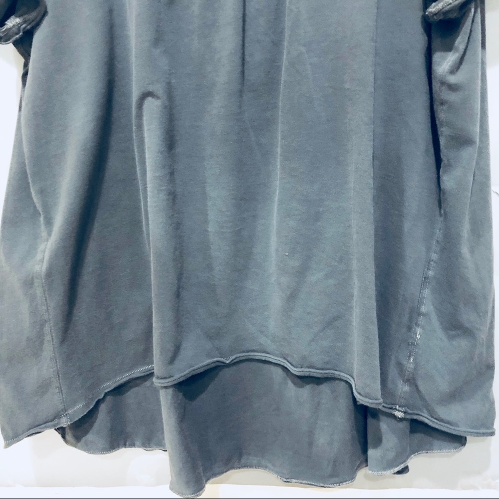 FREE PEOPLE Little Gem Knit Tee Grey NWT - Picture 8 of 8